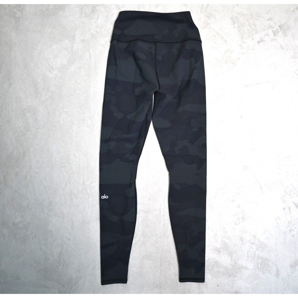 Alo Legging Women XS Grey/Black Camo Elastic Waist High Rise Athleisure